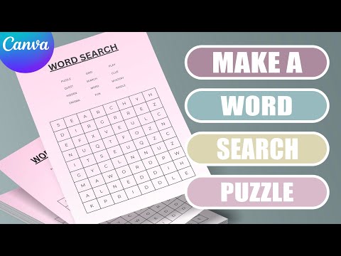 Create a Word Search puzzle in Canva - (easy tutorial)