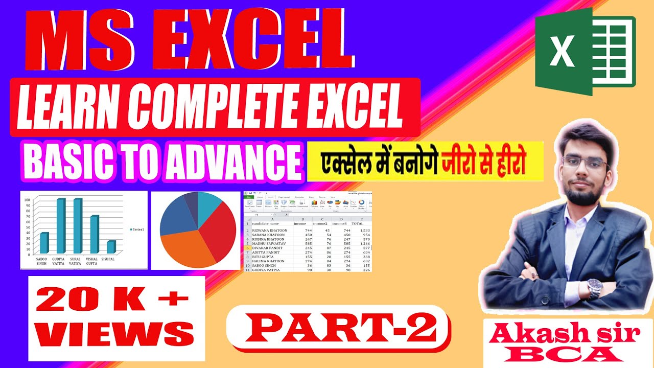 Microsoft Excel New Series -2 || Ms Excel || Basic to advance || by ...