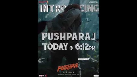 Pushpa Introducing pushparaj today @6.12|alluarjun|fahadfasil|explore positive vibes