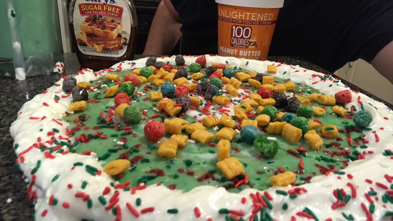 Captain crunch Christmas cookie pancake mukbang YouTube