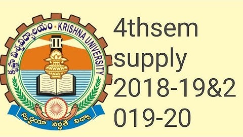 KRU 4th semester Backlog exams timetable 2023/Krishna University 4thsem supplementary timetable