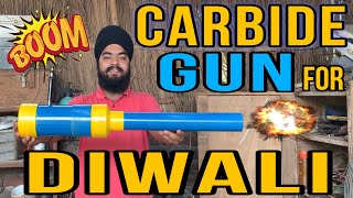 How to make carbide gun|how to make calcium carbide| plastic pipe gun for Diwali