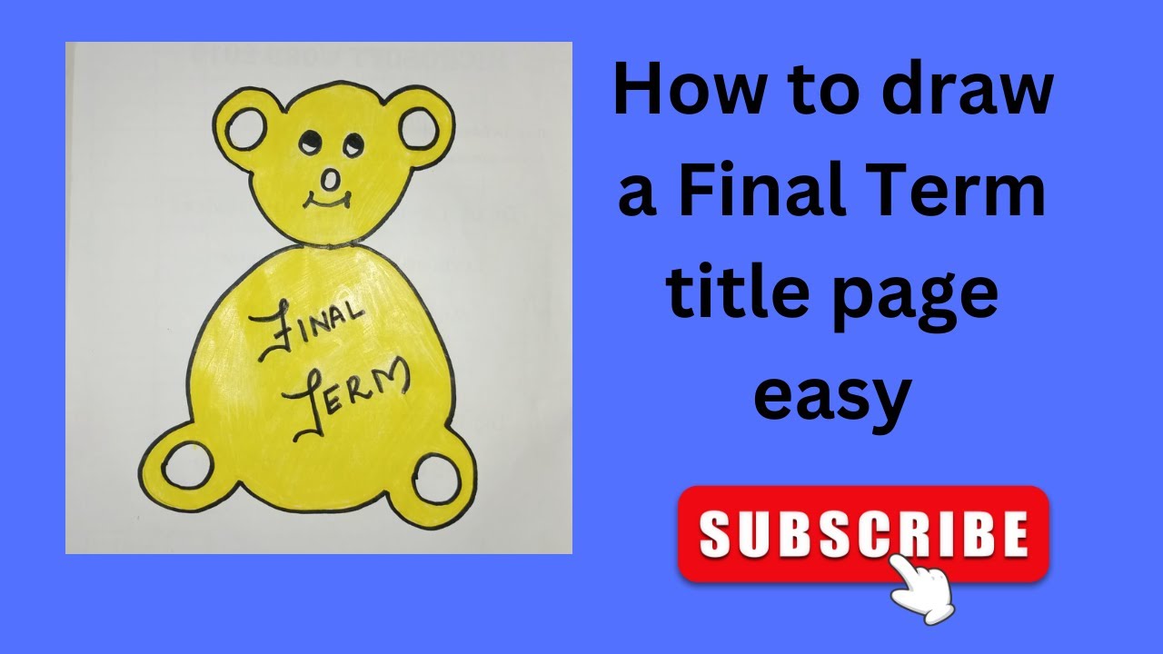 #How to draw a final term title page #easy #step by step #AZ art ...
