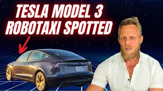Tesla Model 3 Robotaxi seen in America with no mirrors and new cameras