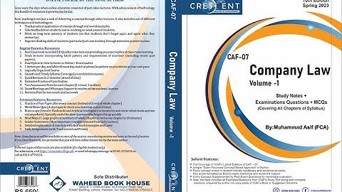 CAF 07 Special Quiz 1 (Chapter 1 Company Introduction, Types and Registration)