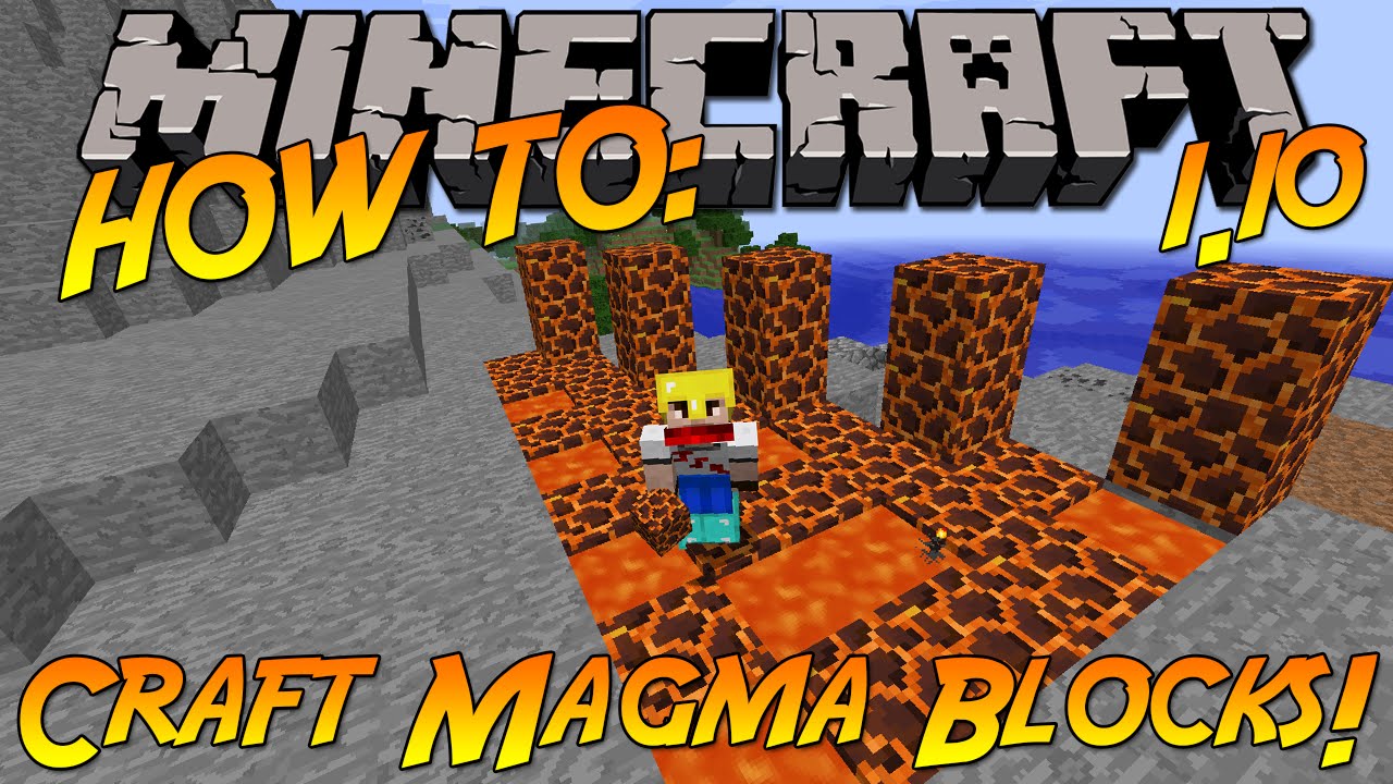 Minecraft 1 10 How To Craft Find Magma Blocks Youtube