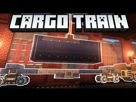 Real Cargo Train Minecraft w/ Create Mod 0.5 Full Steam