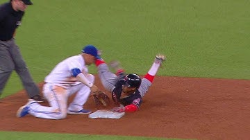 CLE@TOR: Lindor ruled safe at second, call confirmed