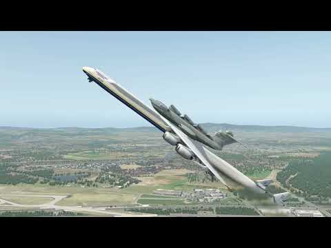Super an-225 carrier aircraft take off, simulation