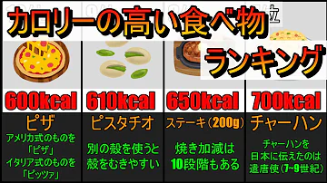 最もカロリーの高い食べ物ランキング
