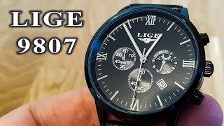 Lige Watch 9807 Chronograph Review