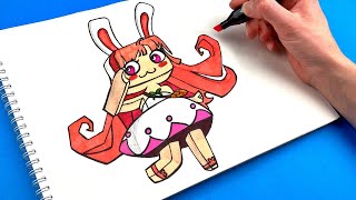 How To Draw Cute Beauty Bunny From Minecraft Mini World Creata With Scketch Markers Diy