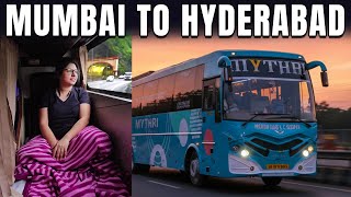 700+ km. One night. A luxury sleeper bus ride from Mumbai to Hyderabad 🚍💤 screenshot 5