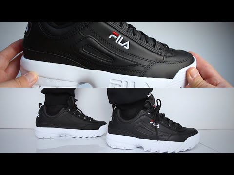 fila disruptor 2 black white