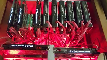 Lets Look at A 12 GPU Mining Rig (RedMiner) With A Thermal Imaging Camera