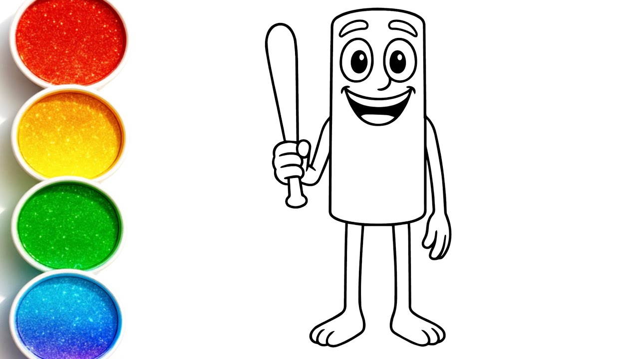 Tum Tum Sahur Italian Brainrot Drawing, Painting & Coloring For Kids and Toddlers_ Kids Art