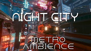 [ASMR] Night City Cyberpunk Ambience - 4 Hour Metro Ride screenshot 4