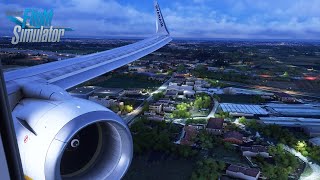 MSFS | PMDG 737 | Stunning Bergamo Landing | ARPC Sky mod