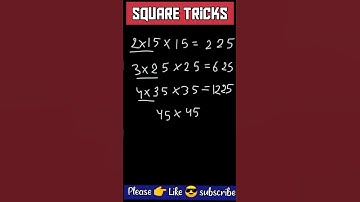 Magic Of 5 ! Square Of Two Digit Number! Square Tricks! Math Tricks! #maths #shorts