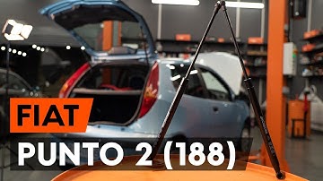 Hoe een gasveer achterklep vervangen op een FIAT PUNTO 2 (188) [AUTODOC-TUTORIAL]