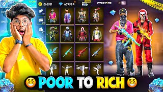 Free Fire Poor Noob Id To Rich Kid Id😍 10,000Diamonds💎 Spending In 10Mins -Garena Free Fire