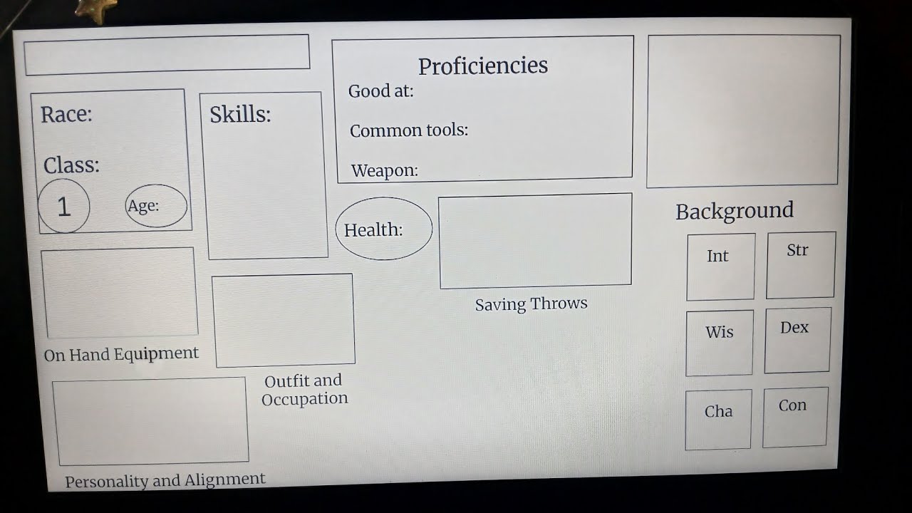 How to make your own DND character charts - YouTube