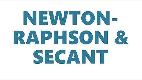 Metode Newton Raphson & Metode Secant - METODE TERBUKA || Contoh Soal