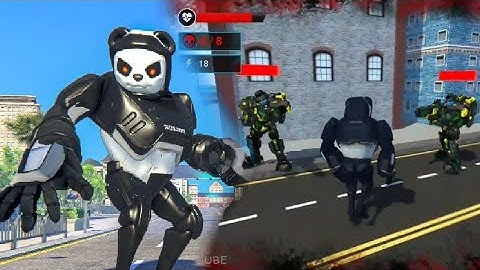 Police Panda Robot Car Transform: Flying Car Games - Android Gameplay