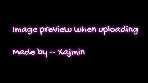 Image Preview When Uploading in Oracle APEX