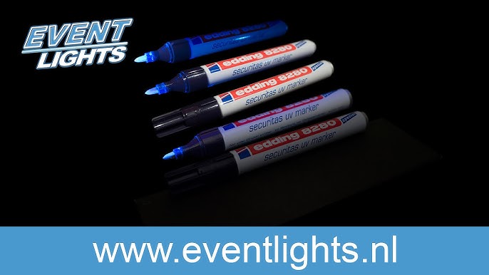 Edding 8280 Securitas UV Marker - UV Pen - Invisible Ink Pen Shows