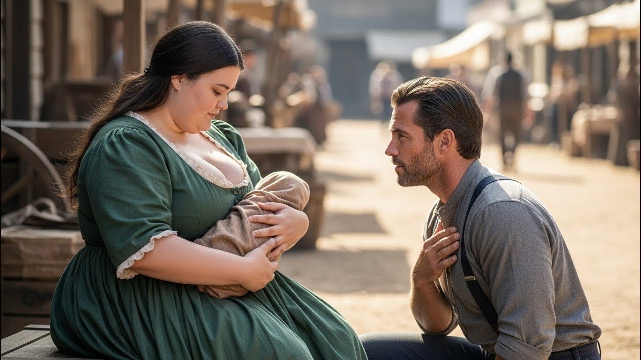 ¿Puedes amamantarlo solo una vez? —suplicó el vaquero—. Y la chica obesa sostuvo al bebé con ternura