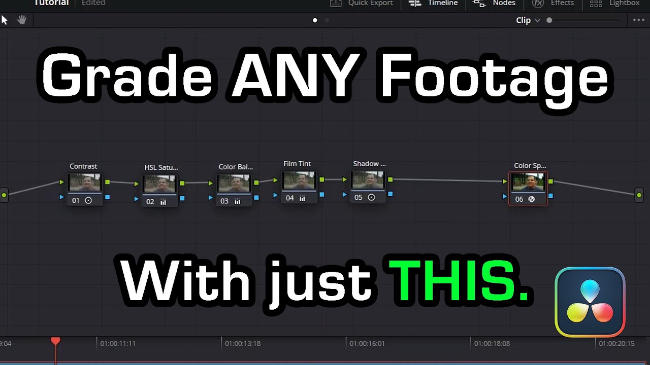 Grade ANY FOOTAGE with just THESE nodes! (DaVinci Resolve Free & Studio)