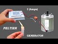 12V DC Peltier as Electric Generator for DC Motor - Measurement of Current, Voltage & Power