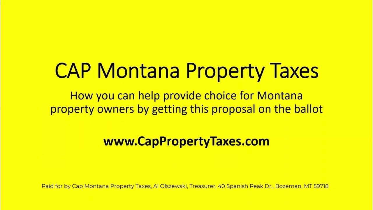 Instructions for Signature Gathering (CI121) Cap Montana Property