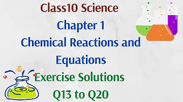 Class10 Science Chapter 1 Chemical Reactions and Equations Exercise Solutions Q13 to Q20