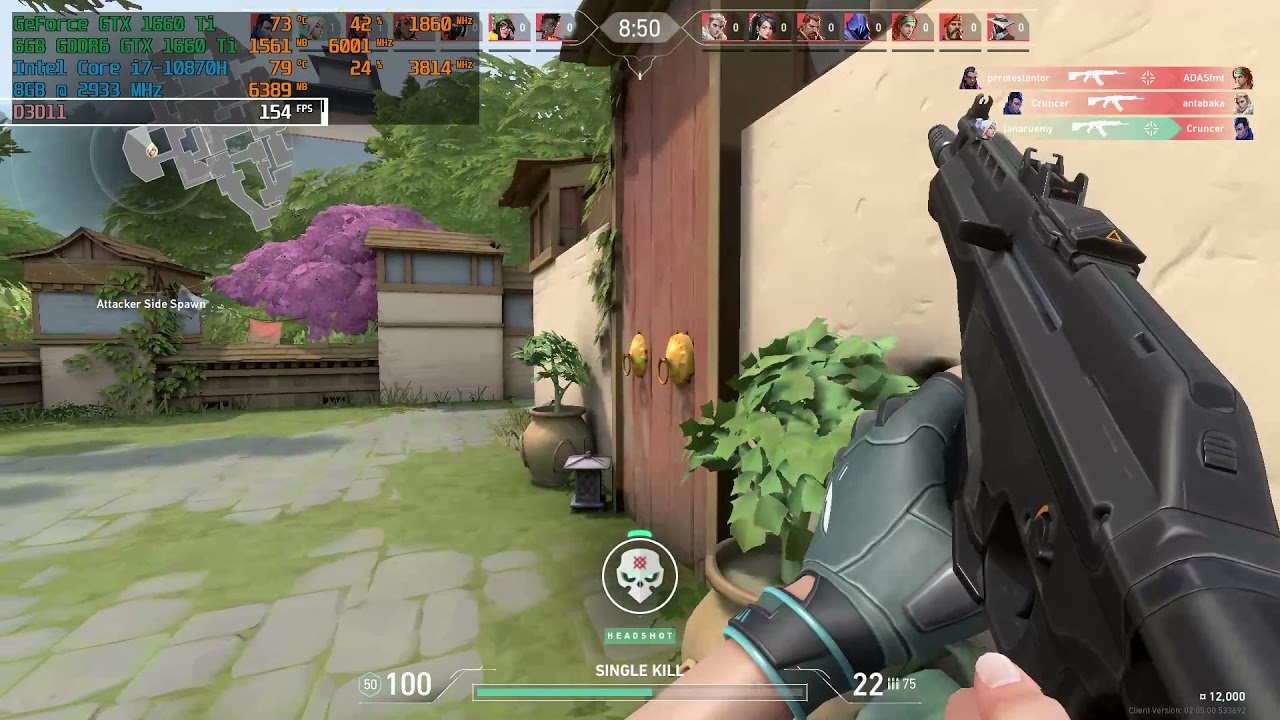 Laptop Gaming ASUS TUF F15 FX506LU - Valorant Gameplay & FPS