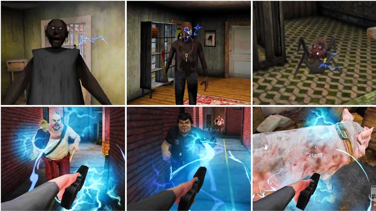 Using Stun Gun In Granny 2 vs Using Stun In Mr Meat 2 YouTube