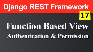 Authentication and Permission in Function Based View in Django REST Framework (Hindi)