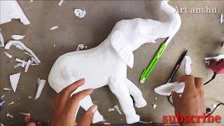 Thermocol. 3d Elephant Cutting || Art Anshu..