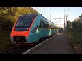 Дизель-поезд ДПКр2-001 мчит по городу