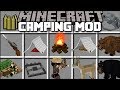 Minecraft EXTREME CAMPING MOD / SET UP GIANT CAMPING SITES AND SURVIVE THE NIGHT!! Minecraft