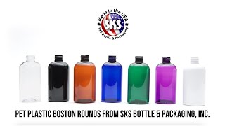 Boston Round Plastic Bottles from SKS Bottle & Packaging, Inc.