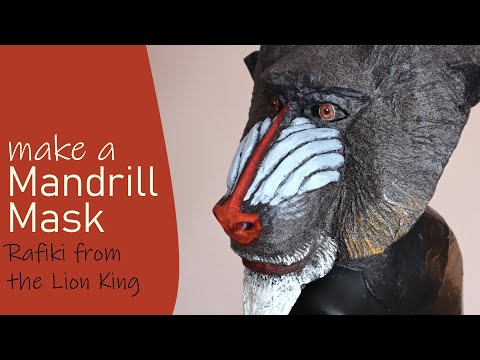 Make a Mandrill Mask - Rafiki Mask for the Lion King Play