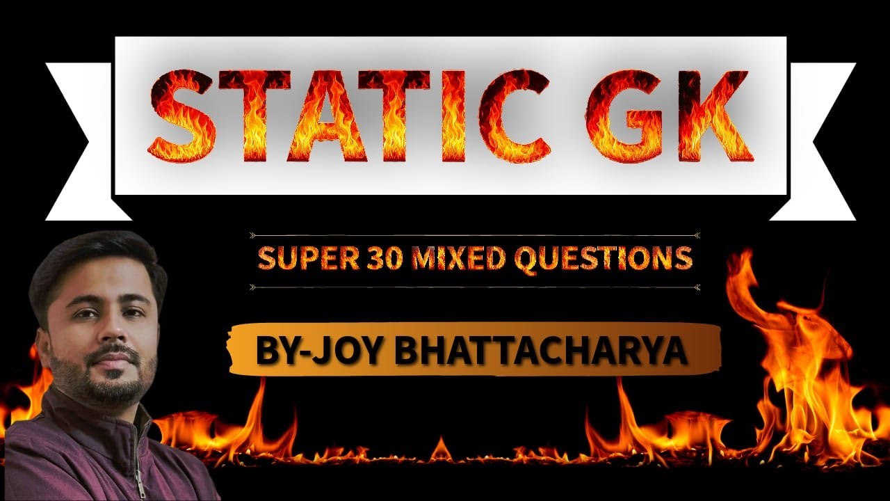 STATIC GK UP HOME GAURD STATIC GK SSC GK GS | @Joy Bhattacharya |LIVE viral video
