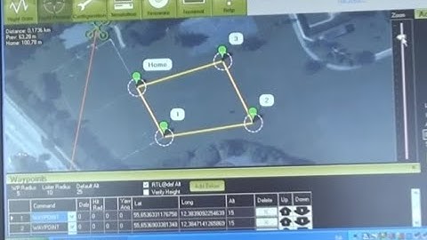 Unmanned drone Waypoint Mission planner test