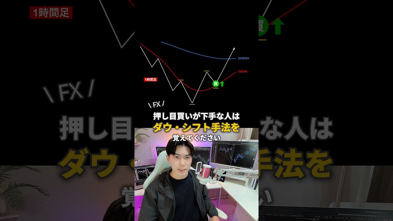 【FX】押し目買いが下手な人は「ダウ・シフト手法」を覚えて！ #fxトレード #fx初心者 #fx手法 #fx分析