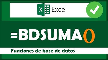 Función BDSUMA en Excel