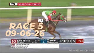 Blame The Ghost x Marvins Pride x Fastidious x Mettle strength race result 2026 September 5 Saturday screenshot 5