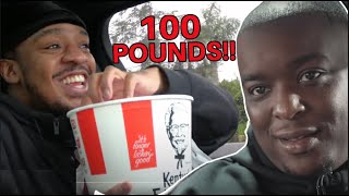 Surprising DuB with 100 POUNDS of KFC Chicken
