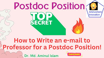 How to Write e-mail to Professor for a Postdoc Position